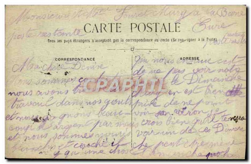 Old Postcard La Ferriere Sur Risle