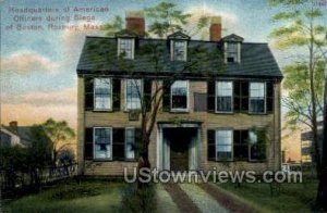 Headquarters during Siege of Boston - Roxbury, Massachusetts MA