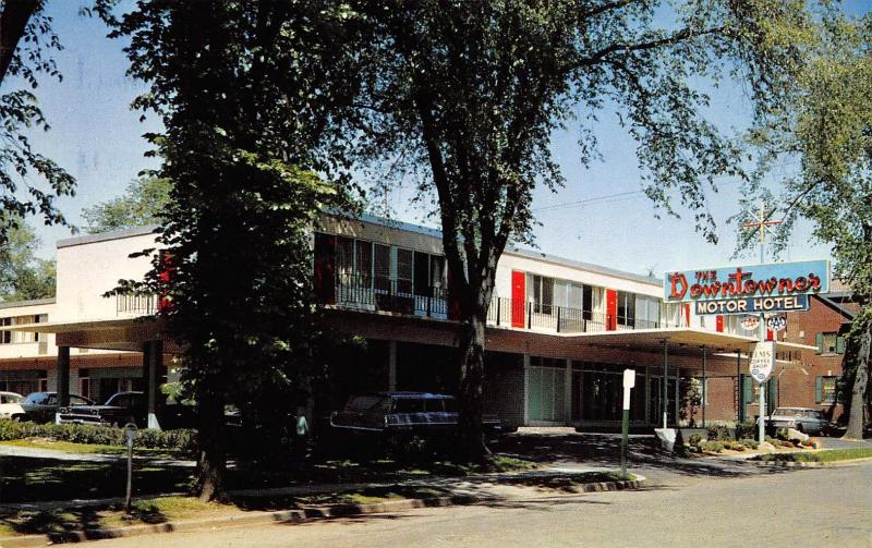 Moncton New Brunswick Canada 1960s Postcard The Downtowner Motor Hotel