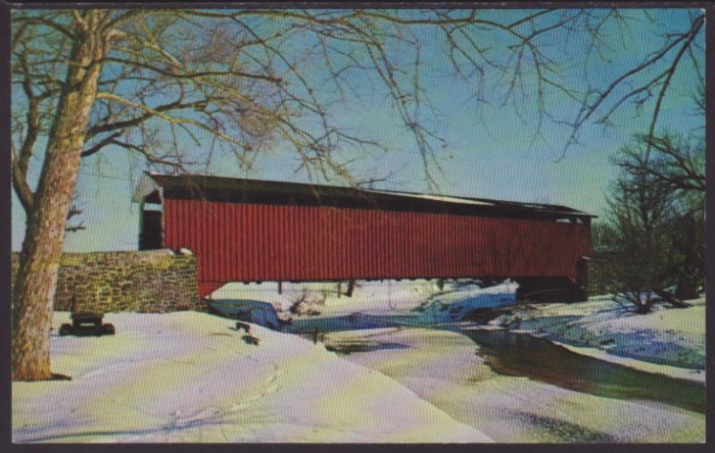  Covered Bridge,Paradise,PA Postcard