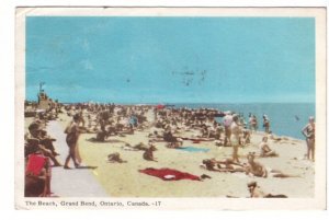 The Beach, Grand Bend, Ontario, Vintage PECO Postcard