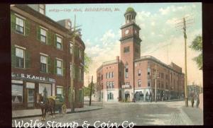 Early German Made View City Hall Biddeford ME A6433