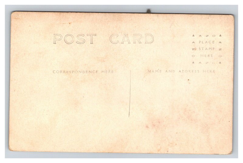 Vintage 1910's RPPC Postcard Studio Portrait Couple Man Sitting Woman Standing