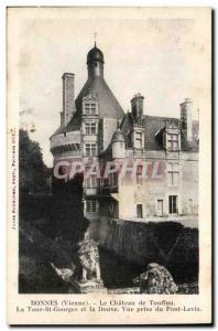 Good Old Postcard Touffou the castle tower and St George's Moat View from the...