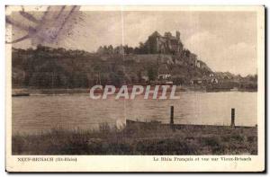 Old Postcard Neuf Brisach (Ht Rhin) The Rhine and French view of Breisach