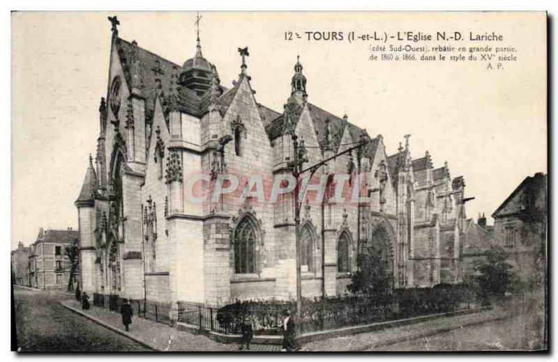 Old Postcard Tours L & # 39eglise ND Lariche