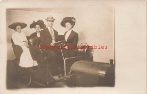 Early Auto, Family Photo, RPPC