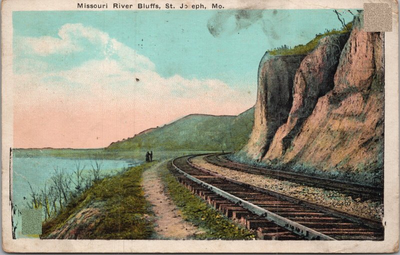 Missouri River Bluffs St. Joseph MO Postcard PC516