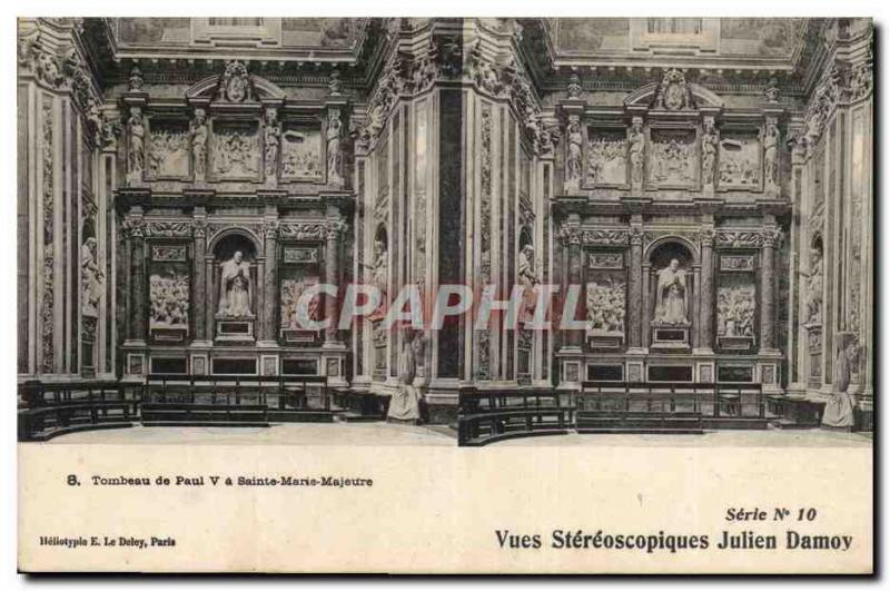 Old Postcard Tomb of Paul V St. Mary Major