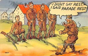 I Said Parade Rest Military Comic Unused 