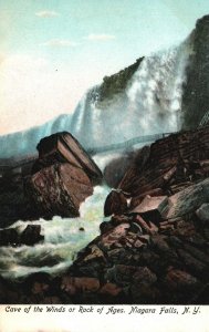 Vintage Postcard 1900's Cave of the Winds or Rock of Ages Niagara Falls N. Y.