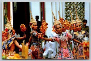 Bangkok Thailand  Thai Ceremonial Dance  Postcard