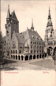 Germany Aachen Verwaltungsgebäude Vintage Postcard C274