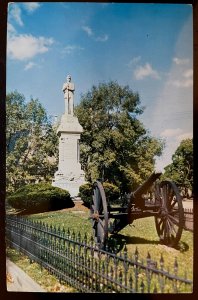 Vintage Postcard 1960's Civil War Monument, N. Main Str. Flemington, New Jersey