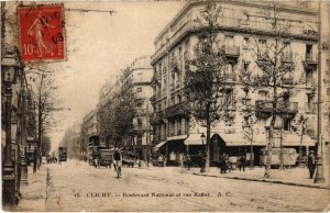 CPA Clichy Boulevard National et Rue Reflut (1314165)