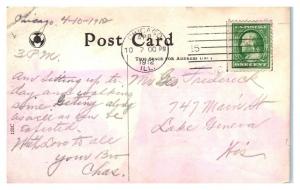 1912 Ashland Block, Chicago, IL Postcard *5N15