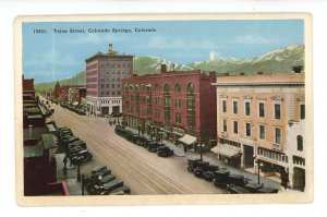 CO - Colorado Springs. Tejon Street ca 1920's   (damage, lower right)