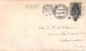 Council Bluffs Iowa Edmundson Memorial Hospital Antique Postcard K83028