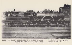 Broad Guage Lord Of The Isles Antique Steam Train Postcard