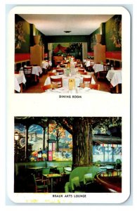 LOUISVILLE, KY ~ Beaux Arts Lounge & TROPICAL DINING ROOM c1950s  Cars Postcard