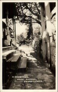 Mount Pocono PA Dooryard Real Photo Postcard rpx