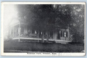 c1920 Hinsdale Massachusetts MA Vintage Postcard Roberson Farm Exterior View