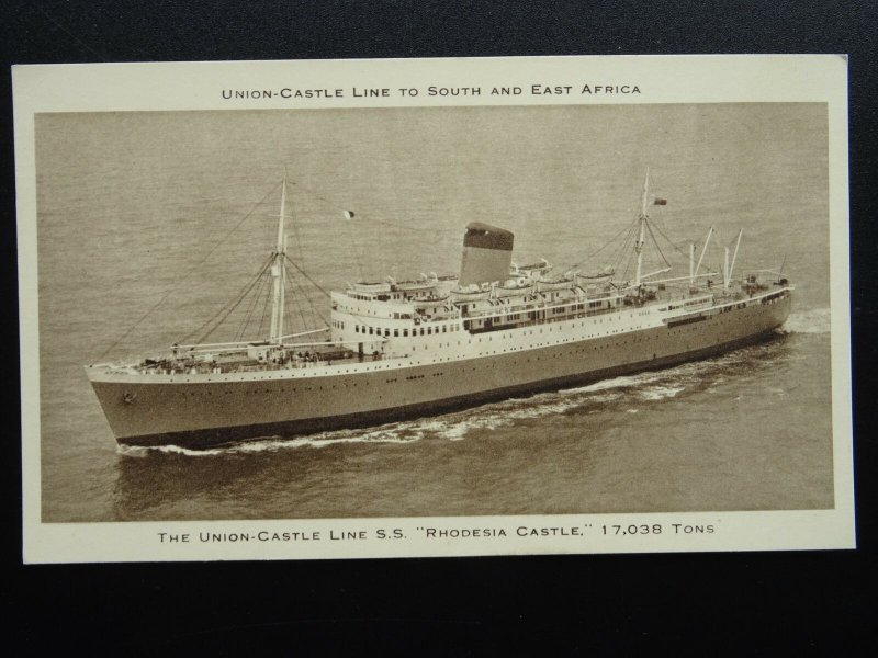 Union Castle Line S.S. RHODESIA CASTLE c1930s Postcard