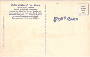 Gettysburg, Pennsylvania - The Dutch Cupboard Tea House - c1940