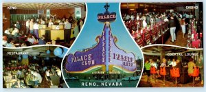 RENO, Nevada NV ~ Multi View PALACE CLUB Casino ca 1960s - 3.5x 8.5Postcard