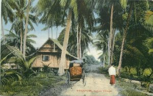 Southeast Asia C-1910 Singapore Native Village Hilckes #74 Postcard 21-8432