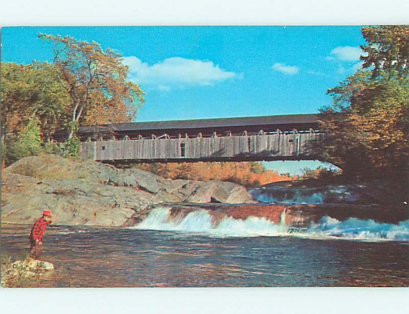 Unused Pre-1980 COVERED BRIDGE Swiftwater New Hampshire NH t8173