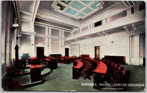 1917 Senate Chamber Augusta Maine ME Government Building Posted Postcard