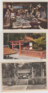 Japan lot of 3 postcards