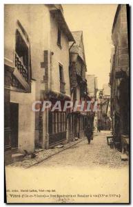 Old Postcard Vitre Street Baudrairie and staircase screws