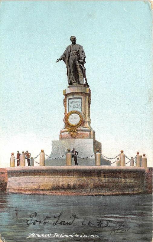 B91975 port said egypt monument ferdinand de lesseps    africa