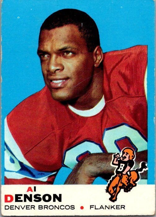 1969 Topps Football Card Al Denson Denver Broncos sk5435