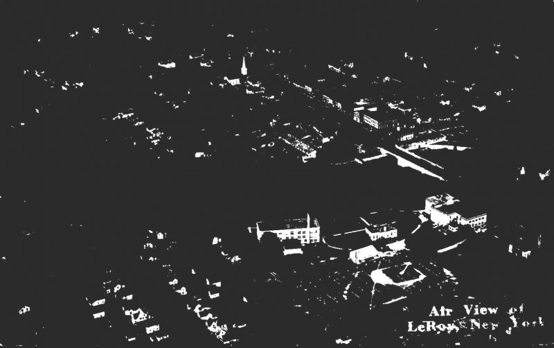 New York LeRoy Aerial View Real Photo