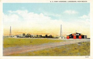 Lordsburg New Mexico birds eye view U.S. Army Airdrome antique pc ZD549946