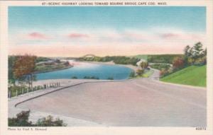 Massachusetts Cape Cod Scenic Highway Looking Toward Bourne Bridge