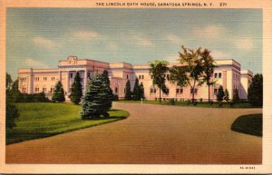 New York Saratoga Springs The Lincoln Bath House Curteich