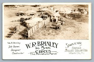 ALTANTIC CITY NJ W.R.BRINLEY CIRCUS ANTIQUE REAL PHOTO POSTCARD RPPC