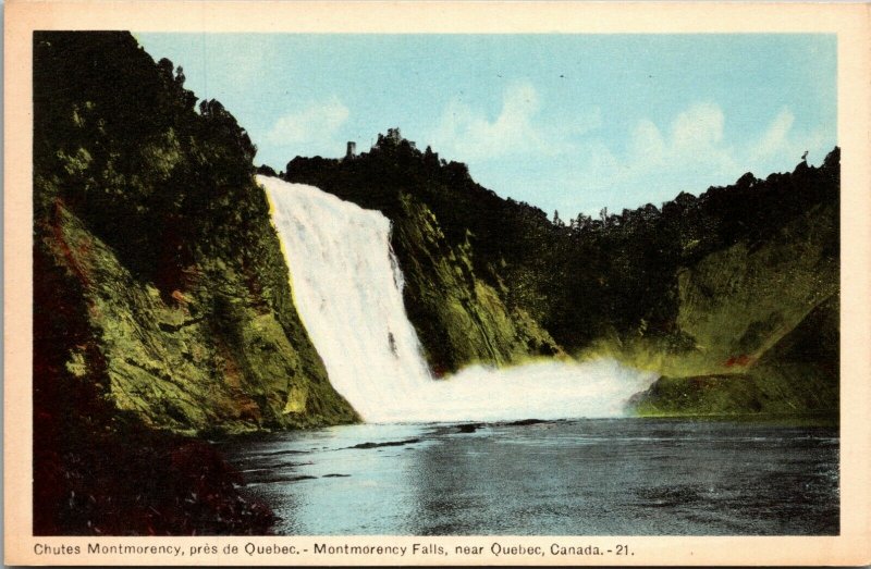 LOT OF 6 : VINTAGE CANADA QUEBEC CHATEAU CHUTES BRIDGE UNPOSTED POSTCARD