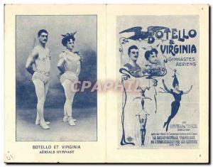 Old Postcard Virginia Botello & Gymnasts AIR Autograph