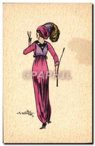 Old Postcard Fantasy Illustrator Woman