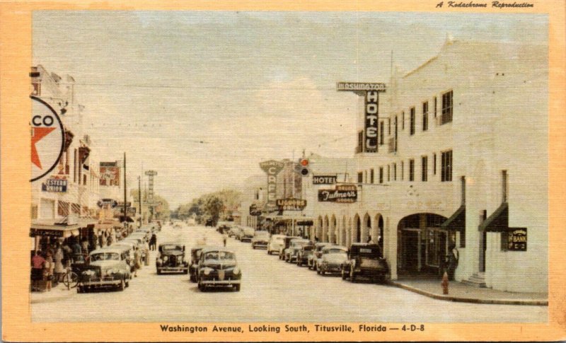 Florida Titusville Washington Avenue Looking South Dexter Press