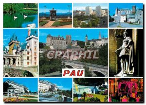 Postcard Modern Pau PA Royal City Ville Fleurie The castle Henri IV and his c...