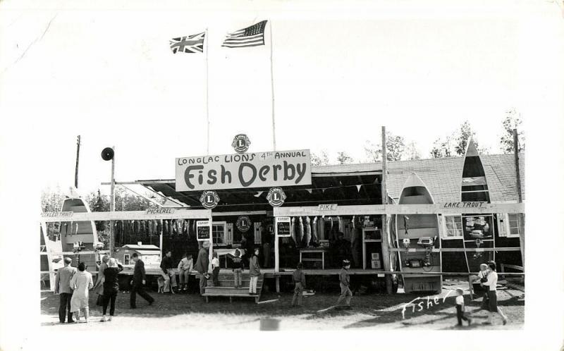canada, LONGLAC, Ontario, Lions Club Fish Derby (1960) RPPC Postcard