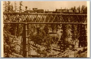 Vtg Lightfoot Collection #29 Long Ravine Bridge CPRR Railroad Postcard