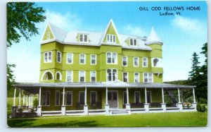 LUDLOW, VT Vermont ~ Fraternal ~ GILL ODD FELLOWS HOME  c1950s Postcard