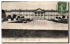 Old Postcard Compiegne Facade of the Chateau on the Park